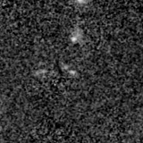 F200W image, 3.2 arcsec across, north up