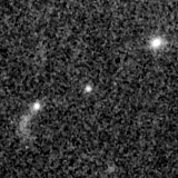 F200W image, 3.2 arcsec across, north up