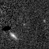 F150W image, 3.2 arcsec across, north up