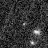 F150W image, 3.2 arcsec across, north up