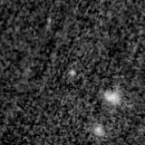 F200W image, 3.2 arcsec across, north up