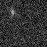 F150W image, 3.2 arcsec across, north up